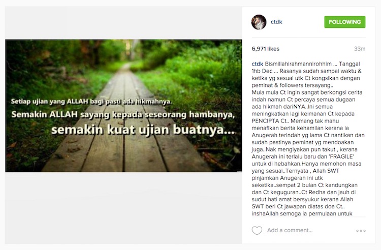 Dato' Siti Nurhaliza Akui Kandungan Gugur, Mohon Peminat Doakan Yang Terbaik - ROTIKAYA