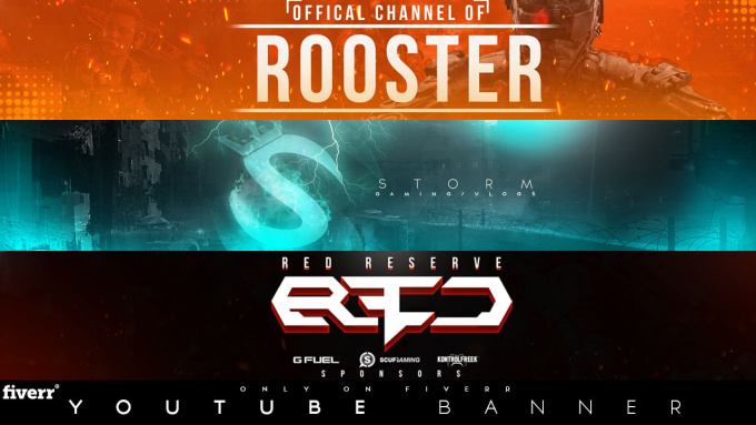 professional youtube banner cheap